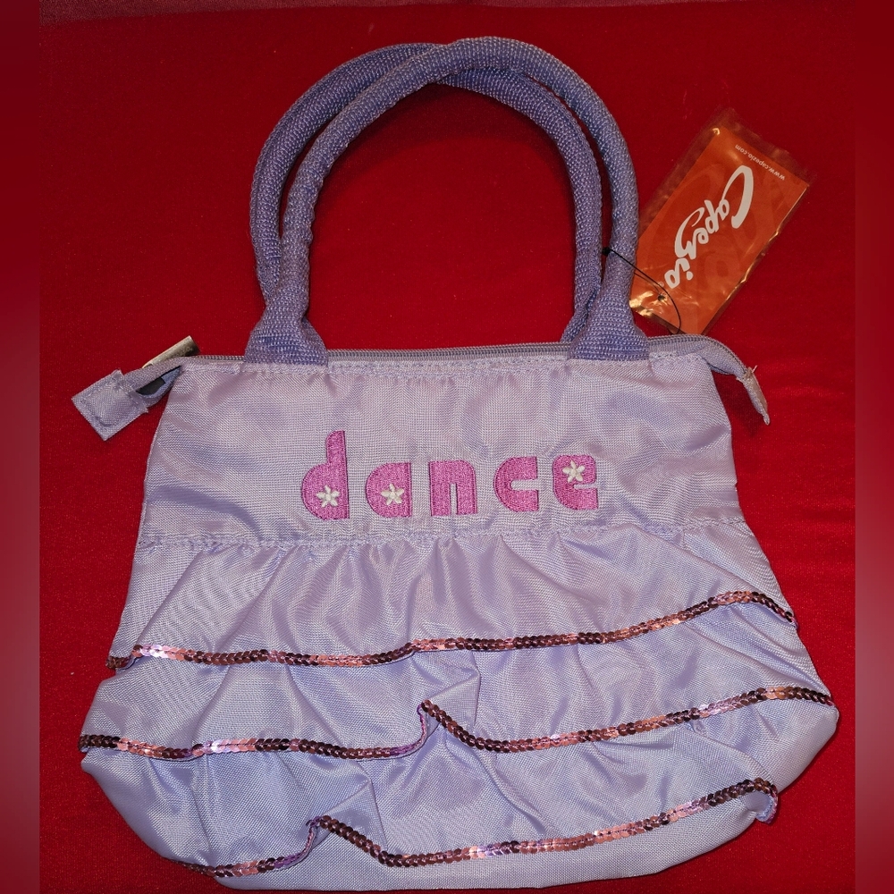 Capezio B74C Lavender Ruffle Dance Bag 9x12x5"  NWT